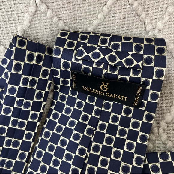 VALERIO GARATI - Men’s Neck Tie  100% Silk  57”x 4” Hand Made Gold Black‎ - Picture 4 of 6